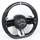 Steering Wheel For Mercedes Benz W206 W214 C / E Class Carbon Fiber